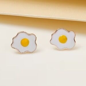 Cute Fried Egg Earrings Women‎ Fun Novelty Food Jewelry Gifts